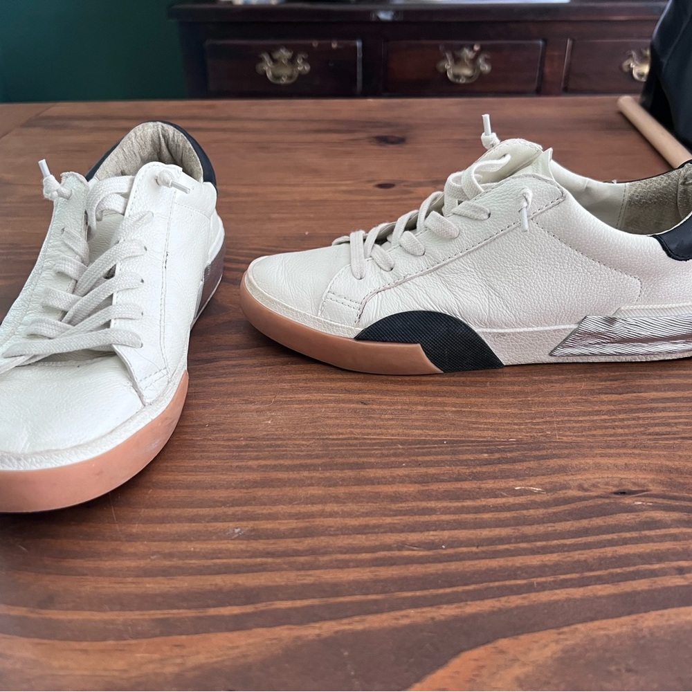 Dolce Vita Cream and Black Sneakers Minimalist Design